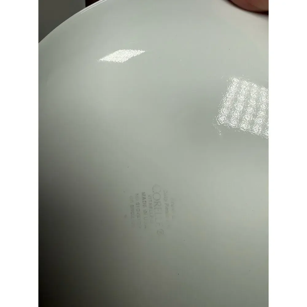 4 Pc Corelle Vitrelle White Embossed BELLA FAENZA Lunch Salad Plate 8.5 Inch